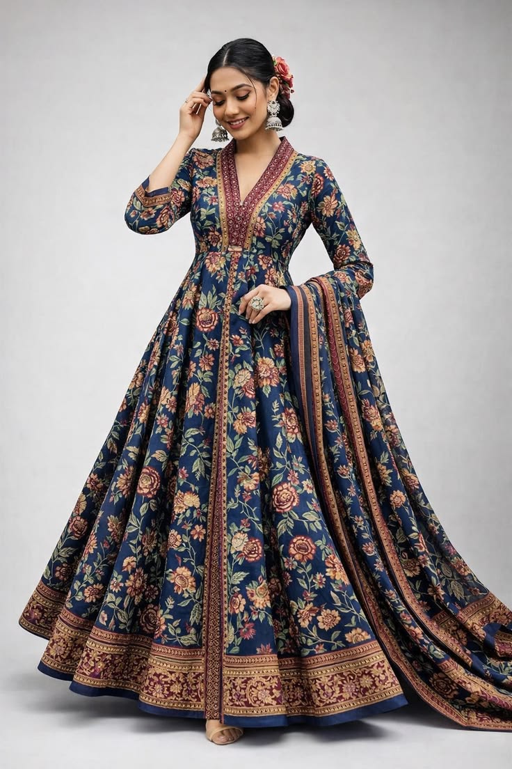 Ethnic Floral Gown