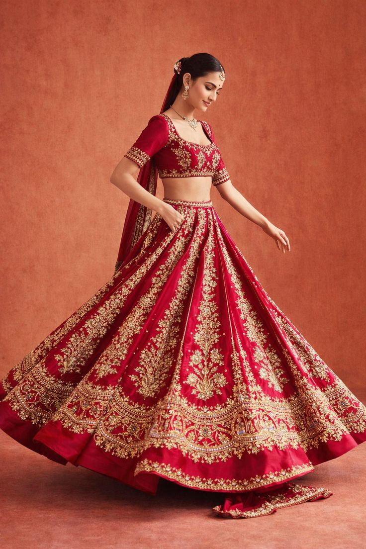Scarlet Bridal Lehenga