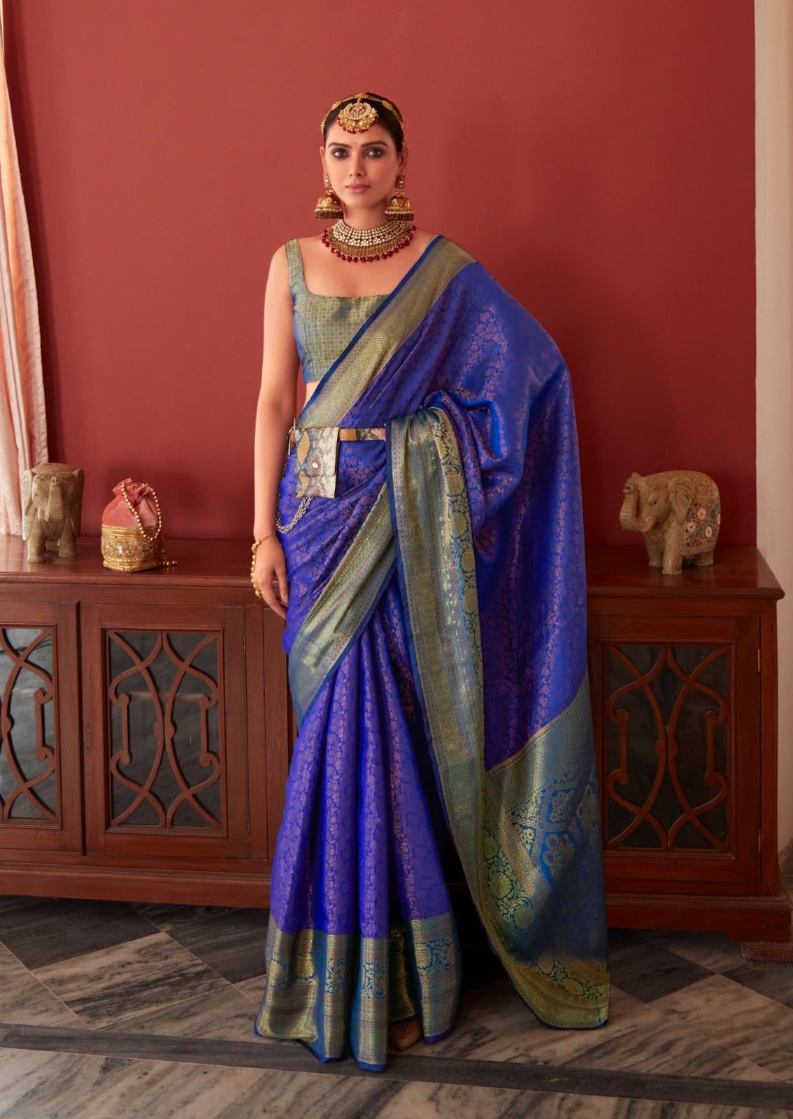 Royal Blue Silk Saree